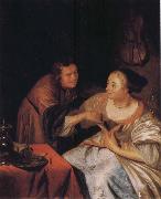 Frans van Mieris Carousing Couple Sweden oil painting artist